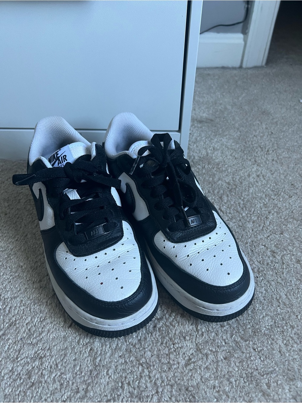 Nike Custom Black & White Air Force 1s